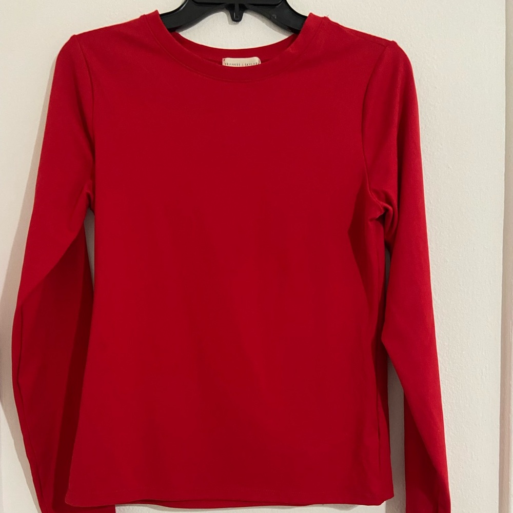 Classic Red Women's Long Sleeve Top